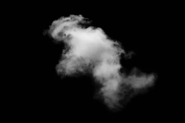 Felhő Elszigetelt Fekete Háttér Texturált Füst Elvont Fekete — Stock Fotó