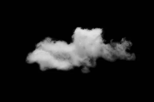 在黑色背景上隔离的云 有纹理的烟 摘要黑色 — 图库照片