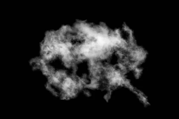 Nuvola Isolata Sfondo Nero Textured Smoke Astratto Nero — Foto Stock