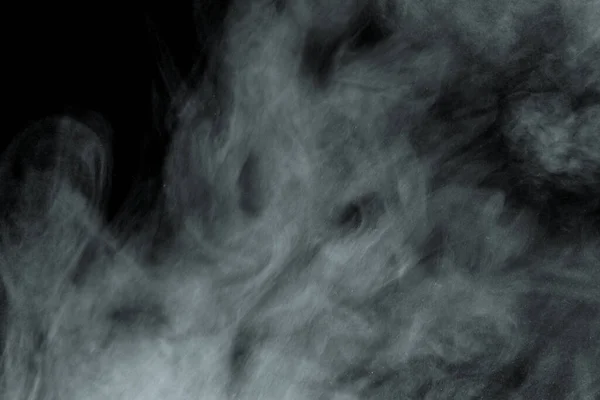 Polvere Astratta Fumo Isolato Fondo Nero — Foto Stock