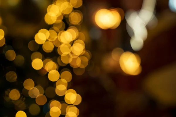 Fondo Bokeh Naranja Colorido Las Luces Navidad Año Nuevo — Foto de Stock