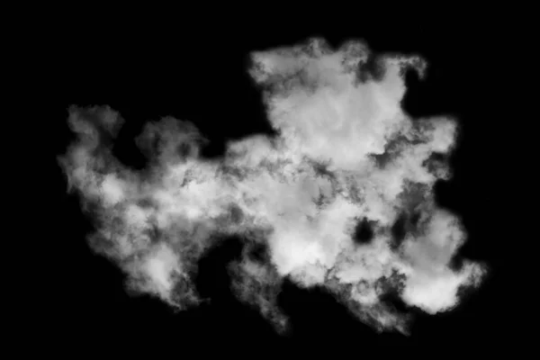 Хмара Ізольована Чорному Тлі Виявлений Дим Чорний Абстрактний — стокове фото