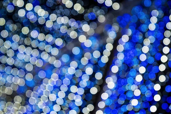 Bílá Modrá Bokeh Světla Vánočních Světel Nový Rok — Stock fotografie