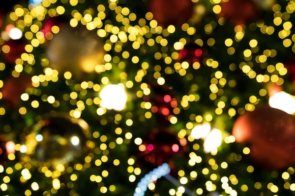 Barevné Oranžová Červená Bokeh Pozadí Vánočních Světel Nový Rok — Stock fotografie