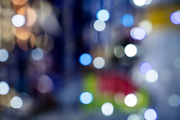 Las Luces Bokeh Las Luces Navideñas Nuevo Año — Foto de Stock