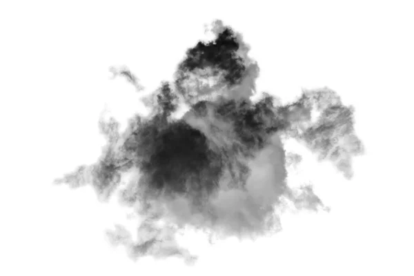 Cloud Geïsoleerd Witte Achtergrond Smoke Textured Abstract Zwart — Stockfoto