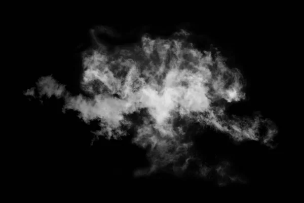 Mraky Izolované Černém Pozadí Texturovaný Kouř Abstraktní Černá — Stock fotografie