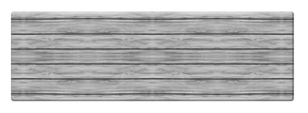 Platte Hölzerner Langer Tisch Isoliert Auf Weißem Hintergrund Grauer Holztisch — Stockfoto