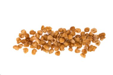 Kurumuş Longan meyvesi beyaz arka planda izole