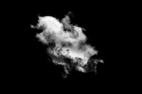 Isolated White Cloud Black Background Textured Smoke Abstract Black — Stock Photo, Image