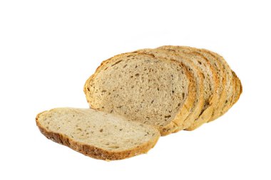 Ekmek somunu beyaz arkaplanda izole edildi
