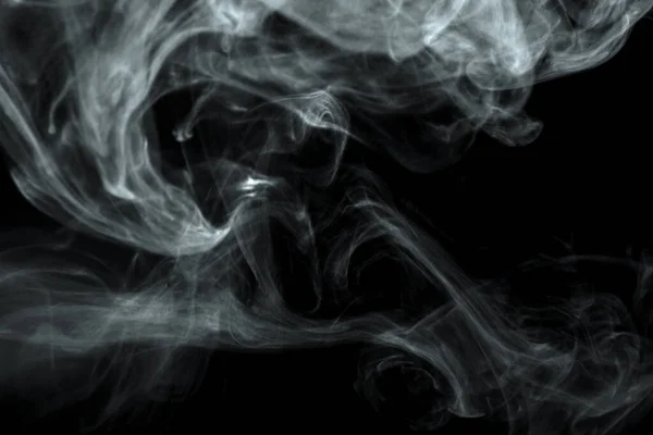 Abstract Powder Smoke Isolated Black Background — Stock Photo, Image