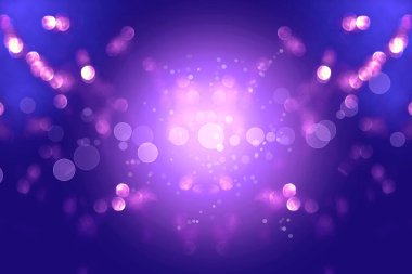 Noel ışıkları ve Yeni Yıl 'ın renkli mavi bokeh arka planı