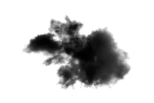 Chmura Odizolowana Białym Tle Dymu Teksturowany Streszczenie Czarny — Zdjęcie stockowe
