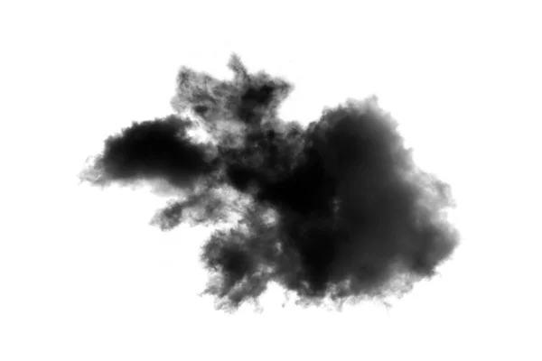 Cloud Geïsoleerd Witte Achtergrond Smoke Textured Abstract Zwart — Stockfoto