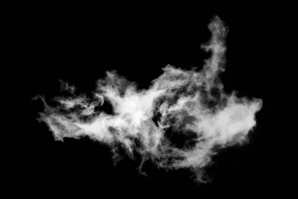 Geïsoleerde Witte Wolk Zwarte Achtergrond Textured Smoke Abstract Zwart — Stockfoto