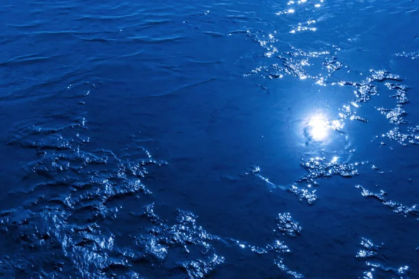 Superficie Del Suelo Del Agua Tono Azul — Foto de Stock