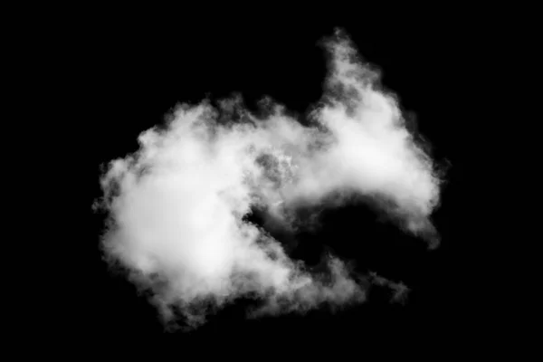 Nube Blanca Aislada Sobre Fondo Negro Humo Texturizado Negro Abstracto — Foto de Stock