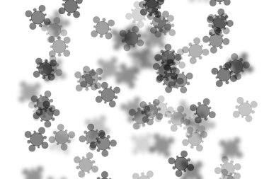 Beyaz siyah bokeh beyaz arkaplanda izole