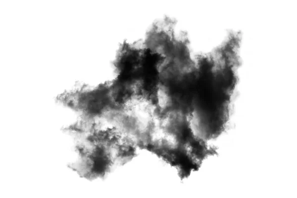 Cloud Geïsoleerd Witte Achtergrond Smoke Textured Abstract Zwart — Stockfoto