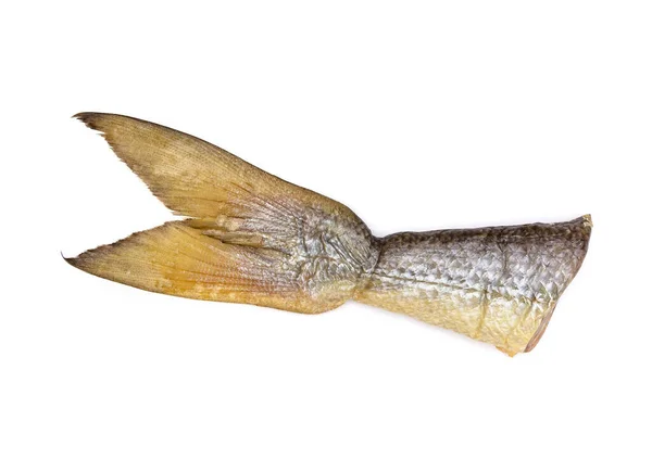 Czteropalczasta Suszona Ryba Wyizolowana Białym Tle Solona Ryba — Zdjęcie stockowe
