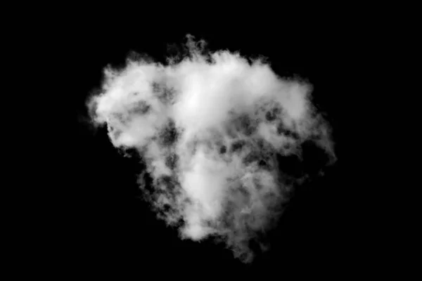 Humo Texturizado Nube Aislada Sobre Fondo Negro Blanco Abstracto — Foto de Stock