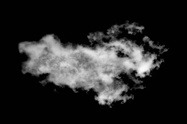 Textured Smoke Cloud Isolated Black Background Abstract White — Stock Photo, Image