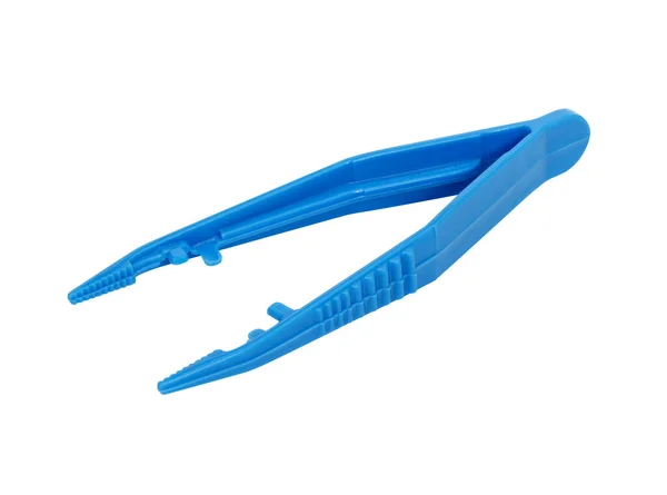 Blauwe Plastic Tang Geïsoleerd Witte Achtergrond Met Clipping Pad — Stockfoto