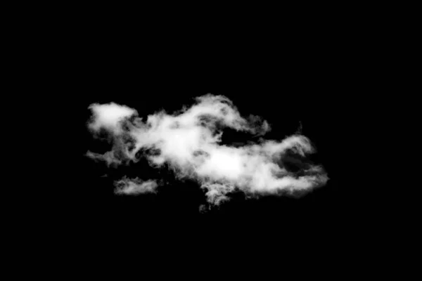Humo Texturizado Nube Aislada Sobre Fondo Negro Blanco Abstracto — Foto de Stock
