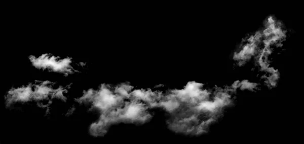 Humo Texturizado Nube Aislada Sobre Fondo Negro Blanco Abstracto — Foto de Stock