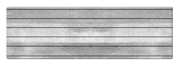 Platte Hölzerner Langer Tisch Isoliert Auf Weißem Hintergrund Grauer Holztisch — Stockfoto