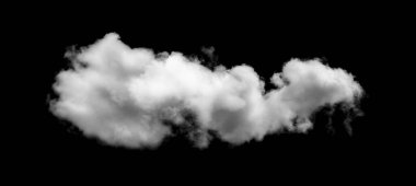 Siyah arkaplanda beyaz bulut, desenli duman, fırça efekti