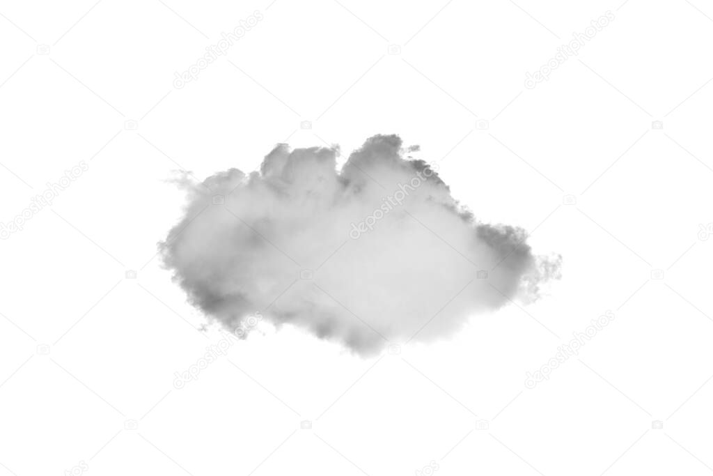 white cloud Isolated on white background,Smoke Textured,brush effect 
