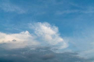 Beyaz bulut ve mavi gökyüzü arkaplanı 