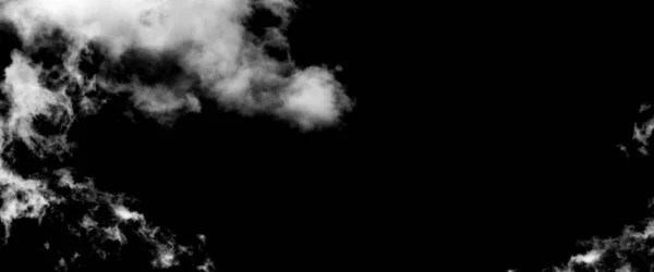 Nuvem Branca Fundo Céu Preto Com Espaço Cópia — Fotografia de Stock