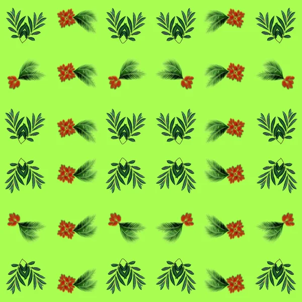 Naadloos Van Tropische Exotische Plantenblad Groene Bladeren Patroon Zijn Gemaakt — Stockfoto