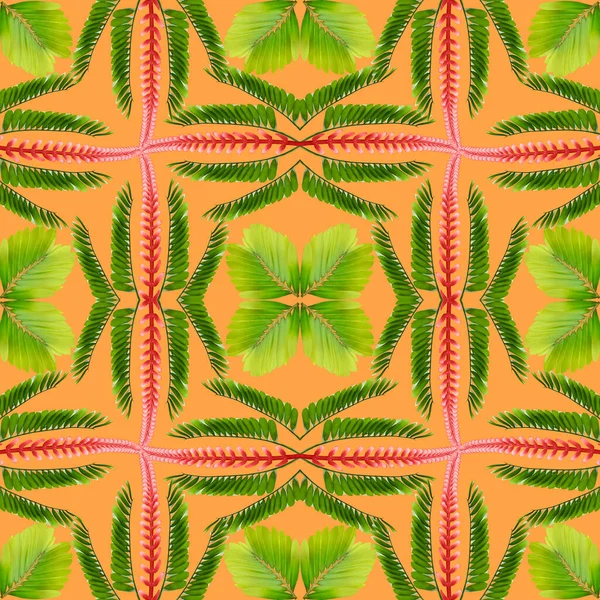 Tropisch Exotisch Plantenblad Groene Bladeren Patroon Zijn Gemaakt Nieuwe Kleur — Stockfoto