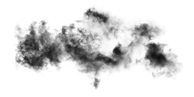 Beyaz arkaplanda beyaz bulut, Duman desenli, fırça efektli