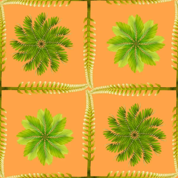 Тропічний Екзотичний Лист Рослини Безшовний Фон Дизайну Текстилю Тканини — стокове фото