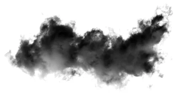 Nuvem Branca Isolada Fundo Branco Fumaça Texturizada Efeito Pincel — Fotografia de Stock