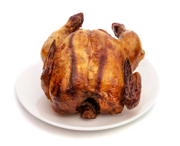 Kızarmış Tavuk Beyaz Arka Planda Izole Edilmiş — Stok fotoğraf