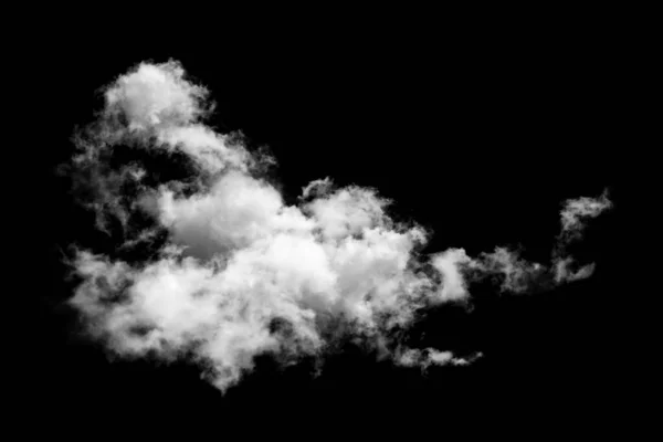 White Cloud Isolated Black Background Textured Smoke Brush Effec — Stock Photo, Image