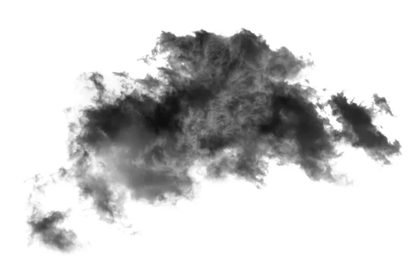 White Cloud Isolated White Background Smoke Textured Brush Effect — Stock Photo, Image