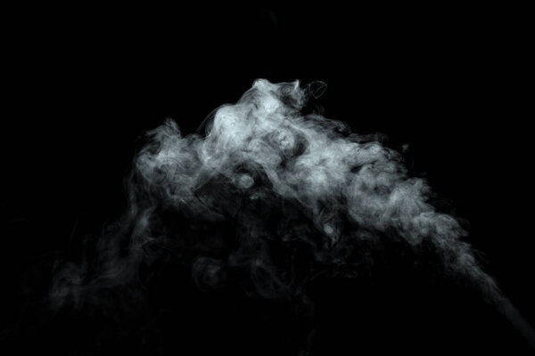 Abstract powder or smoke isolated on black background