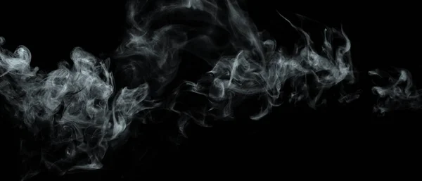 Abstract Powder Smoke Isolated Black Background — Stock Photo, Image