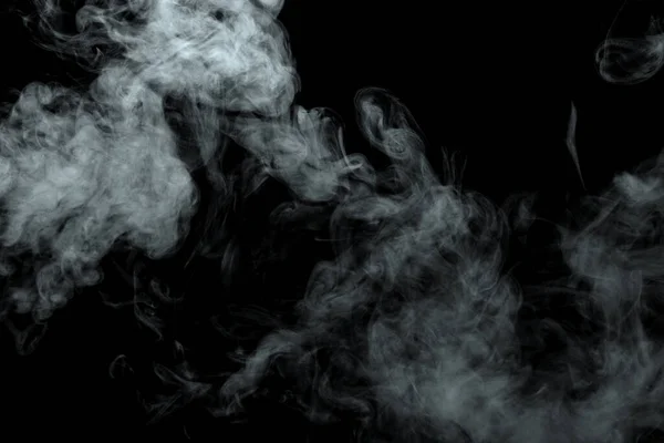 Poudre Abstraite Fumée Isolée Sur Fond Noir — Photo