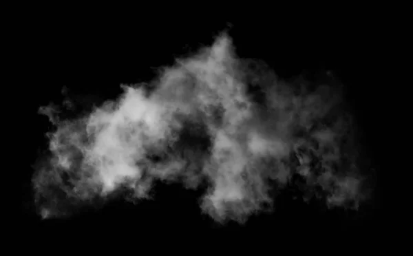 Siyah arkaplanda beyaz bulut, desenli duman, fırça efekti