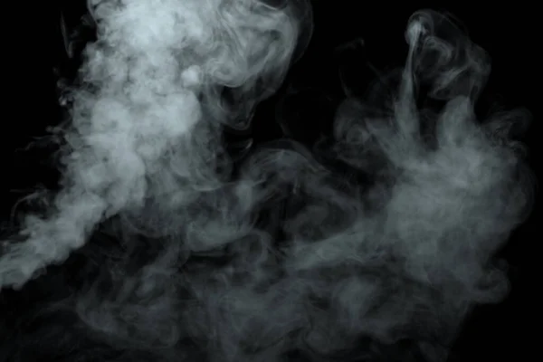 Abstract Powder Smoke Isolated Black Background Out Focus — Stock Photo, Image