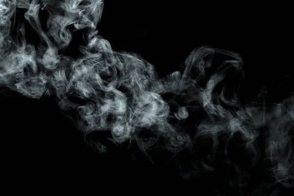 Abstraktes Pulver Oder Rauch Isoliert Auf Schwarzem Hintergrund — Stockfoto