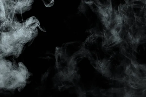 Abstract Poeder Rook Geïsoleerd Zwarte Achtergrond — Stockfoto